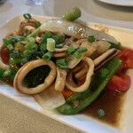 AJIANA Karasuyama Ten - イカの炒め物、うまい