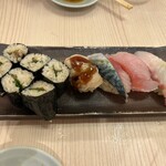 Sushi Misaki Shinkoiwa - 梅しそ巻¥210　煮はまぐり¥250 さば　金目鯛　